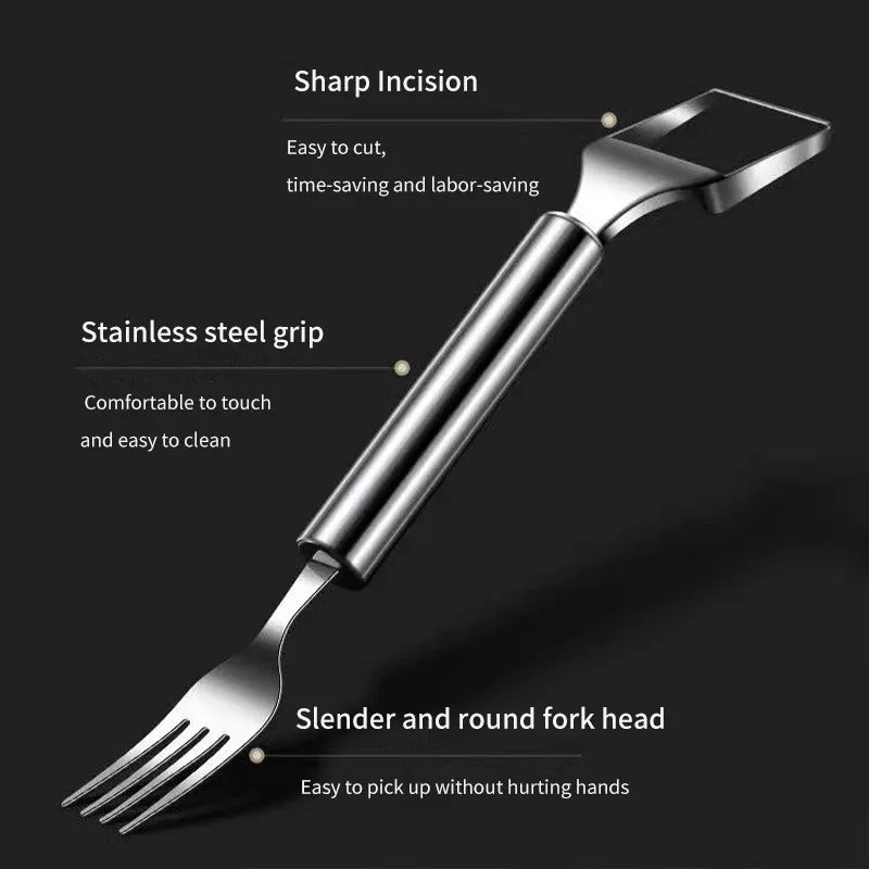 Kitchen Watermelon Slicer Stainless Steel Watermelon Knife Cutter Fork Kitchen Accessory Gadget Artifact Salad Fruit Digger Tool
