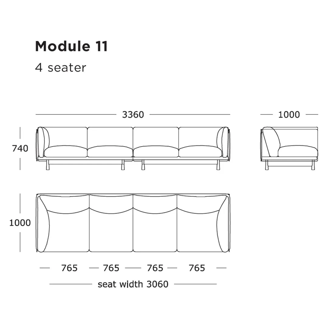 Kite Modular Sofa (Modules 9-11)