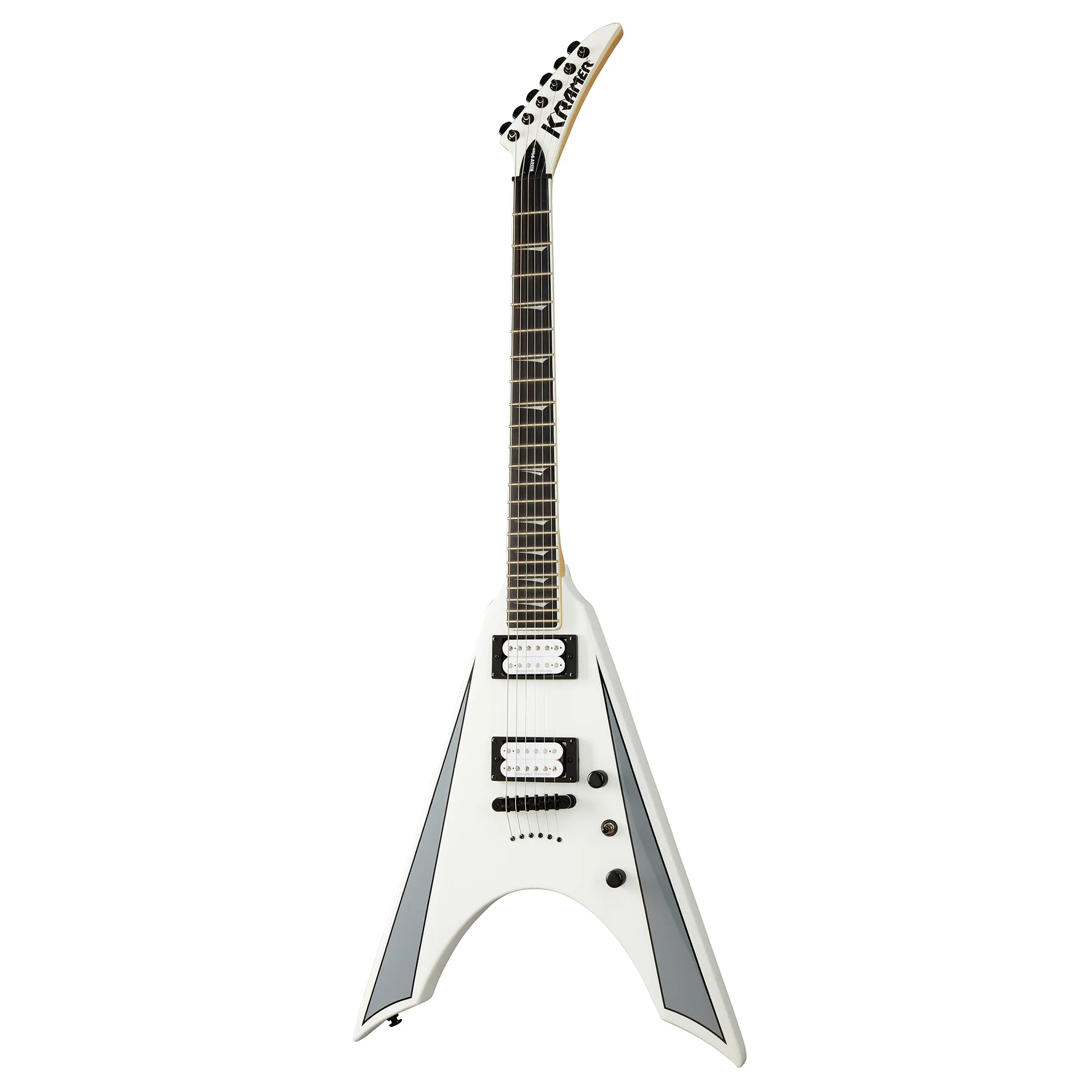 Kramer Nite-V Plus, String-Through, Alpine White Electric Guitar