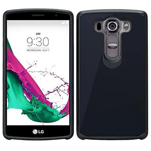 LG V10 Case, Slim Hybrid Dual Layer[Shock Resistant] Armor Case Cover for LG V10 - Black