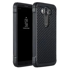 LG V10 Case, Slim Hybrid Dual Layer[Shock Resistant] Armor Case Cover for LG V10 - Carbon Fiber