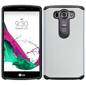 LG V10 Case, Slim Hybrid Dual Layer[Shock Resistant] Armor Case Cover for LG V10 - Silver