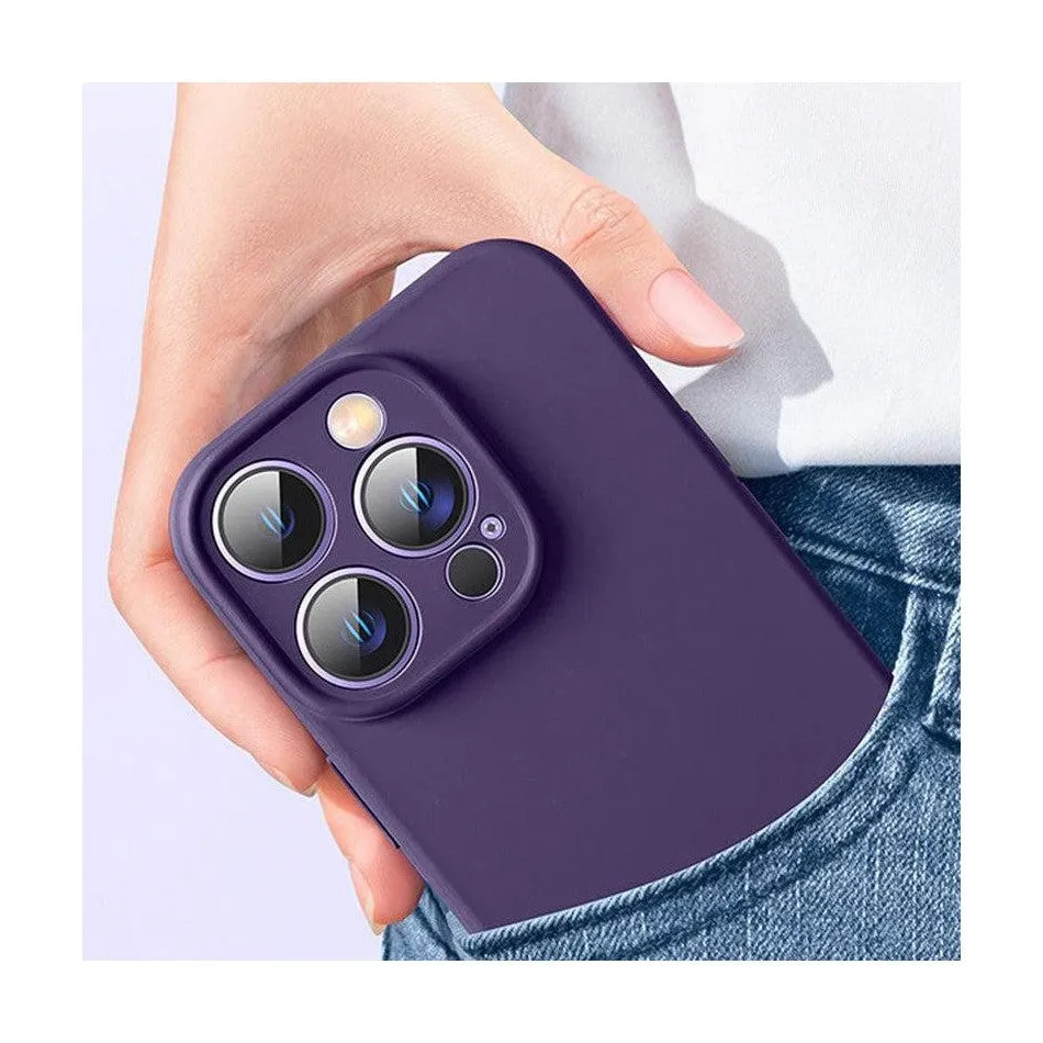 Liquid Silicone Shockproof Mobile Phone Case for iPhone 14 Plus  - Purple