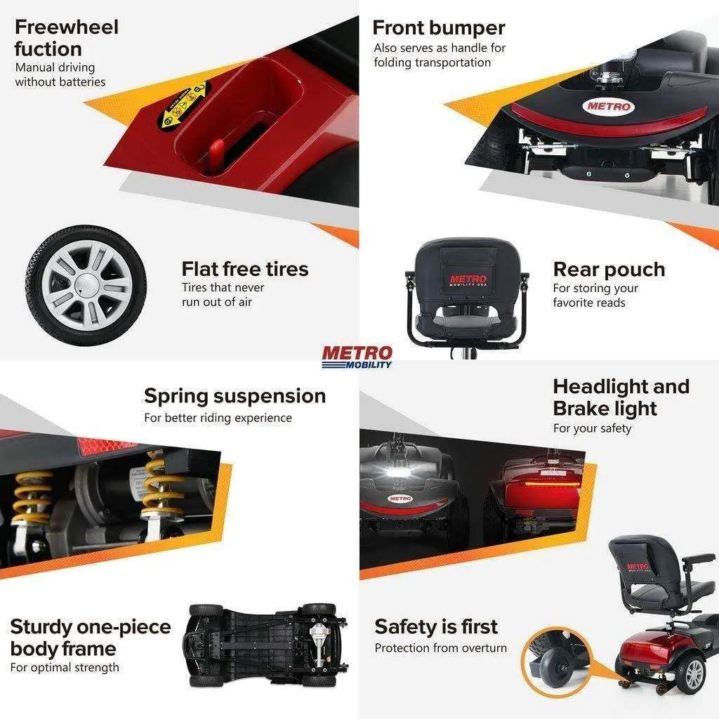 Metro Mobility M1 Series 4-Wheel Travel Mobility Scooter