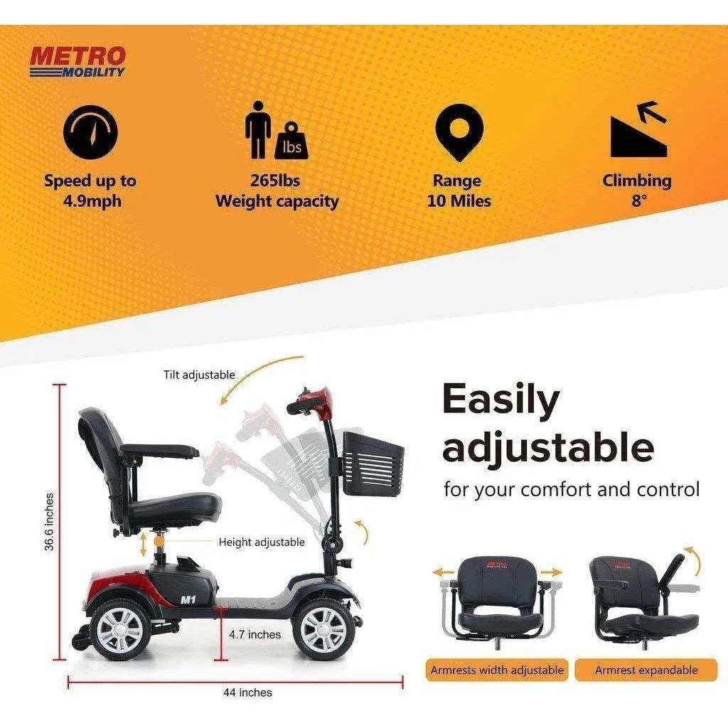 Metro Mobility M1 Series 4-Wheel Travel Mobility Scooter