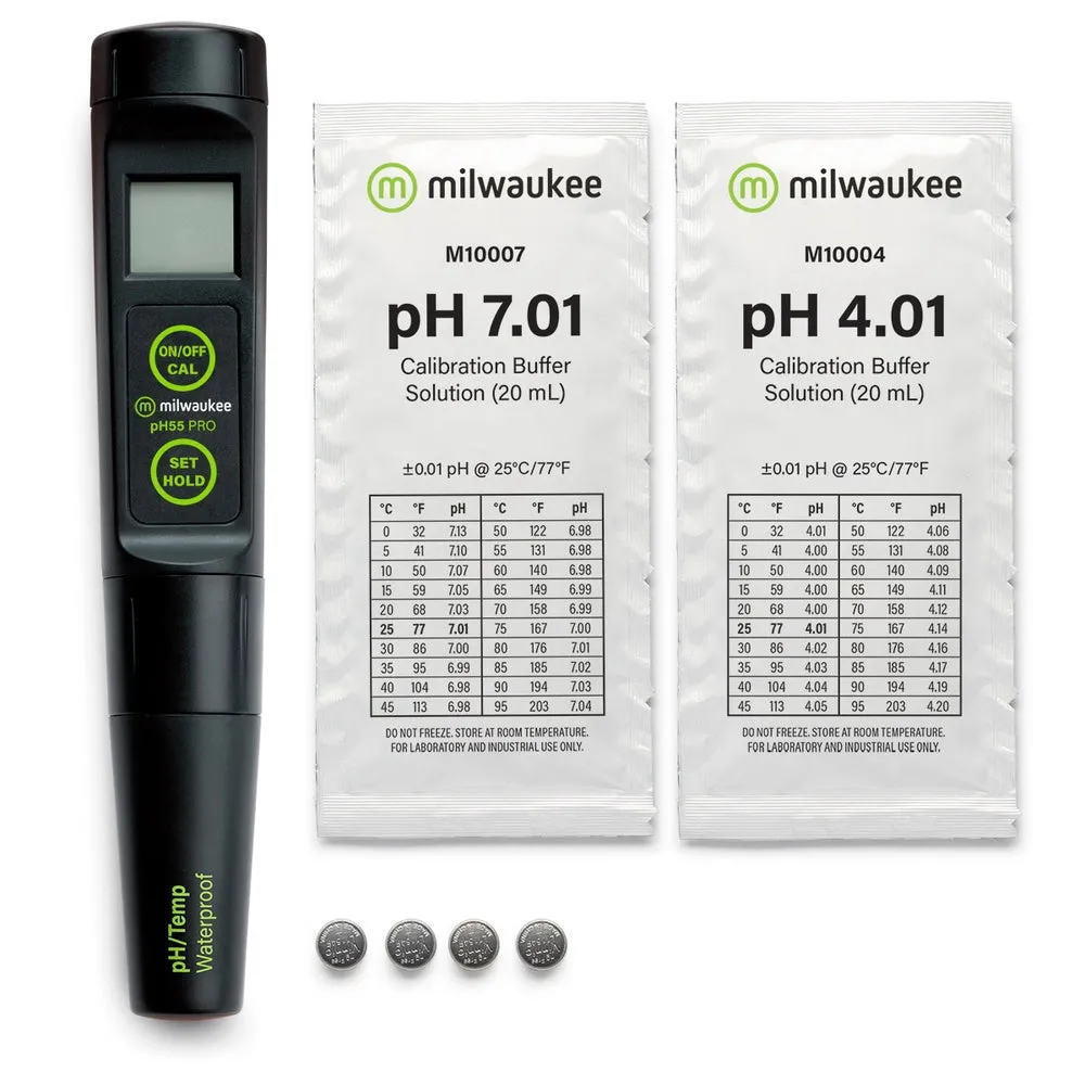 Milwaukee | PH55 PRO Waterproof pH & Temperature Tester with ATC & Replaceable Probe