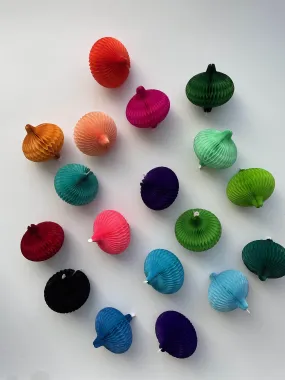 Mini honeycomb paper baubles - 10cm - paper Christmas decorations - set of 5