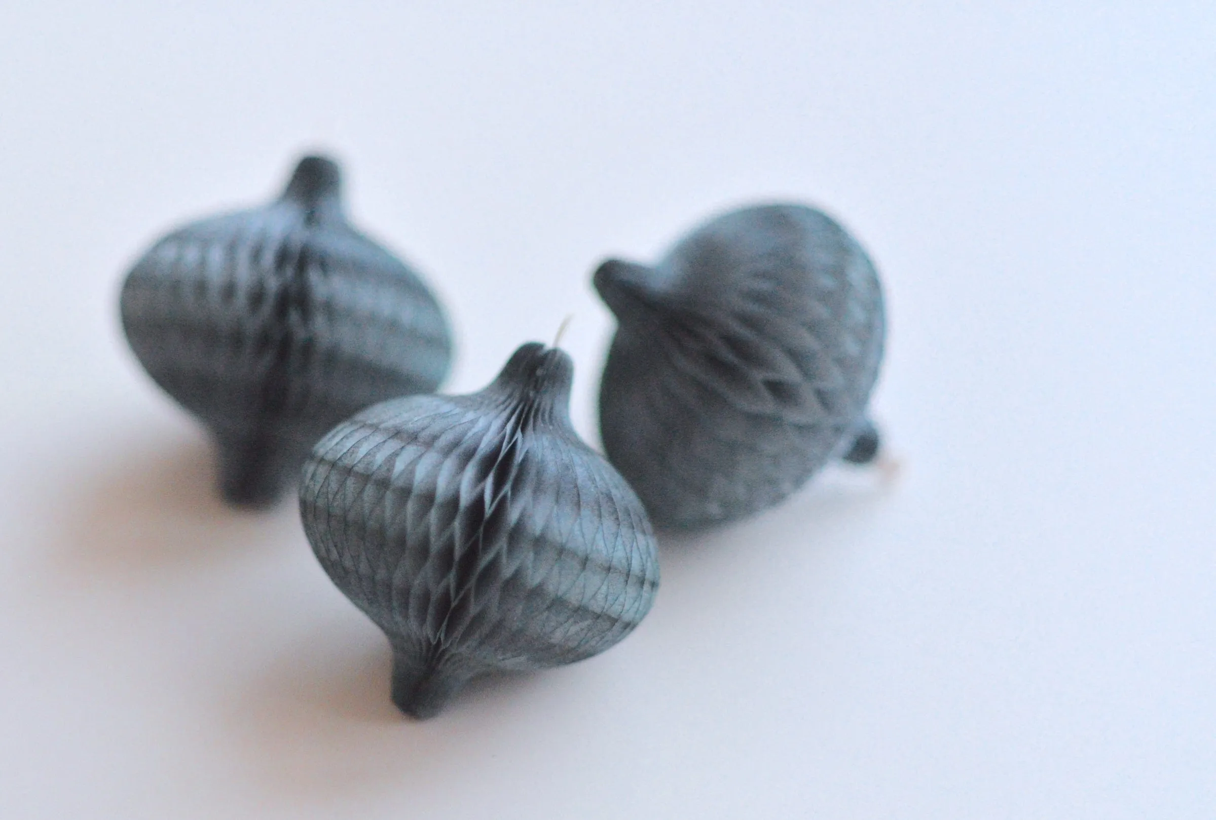 Mini honeycomb paper baubles - 10cm - paper Christmas decorations - set of 5