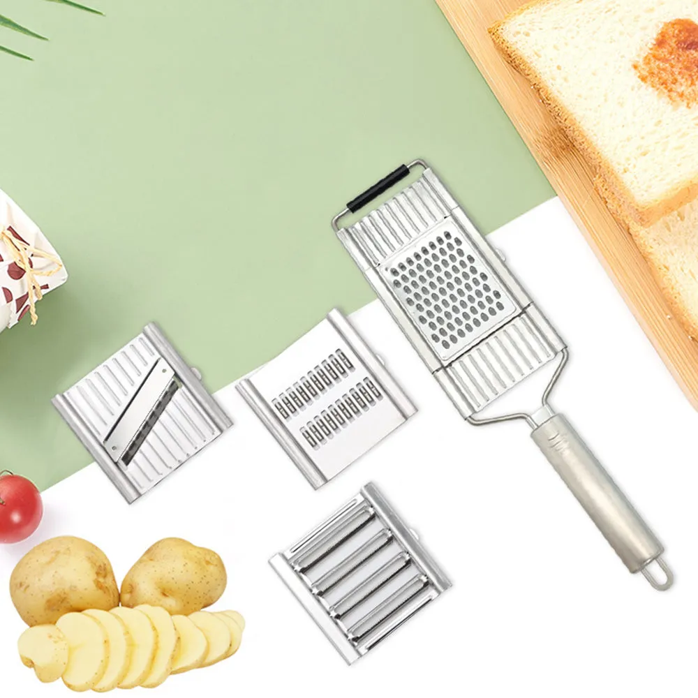 Multi-Purpose Vegetable Slicer Kitchen Peeler Stainless Steel Grater Shredder Cutter