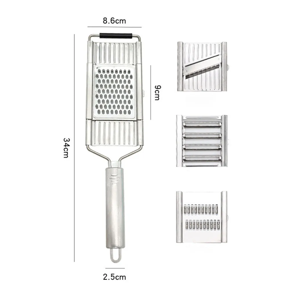 Multi-Purpose Vegetable Slicer Kitchen Peeler Stainless Steel Grater Shredder Cutter