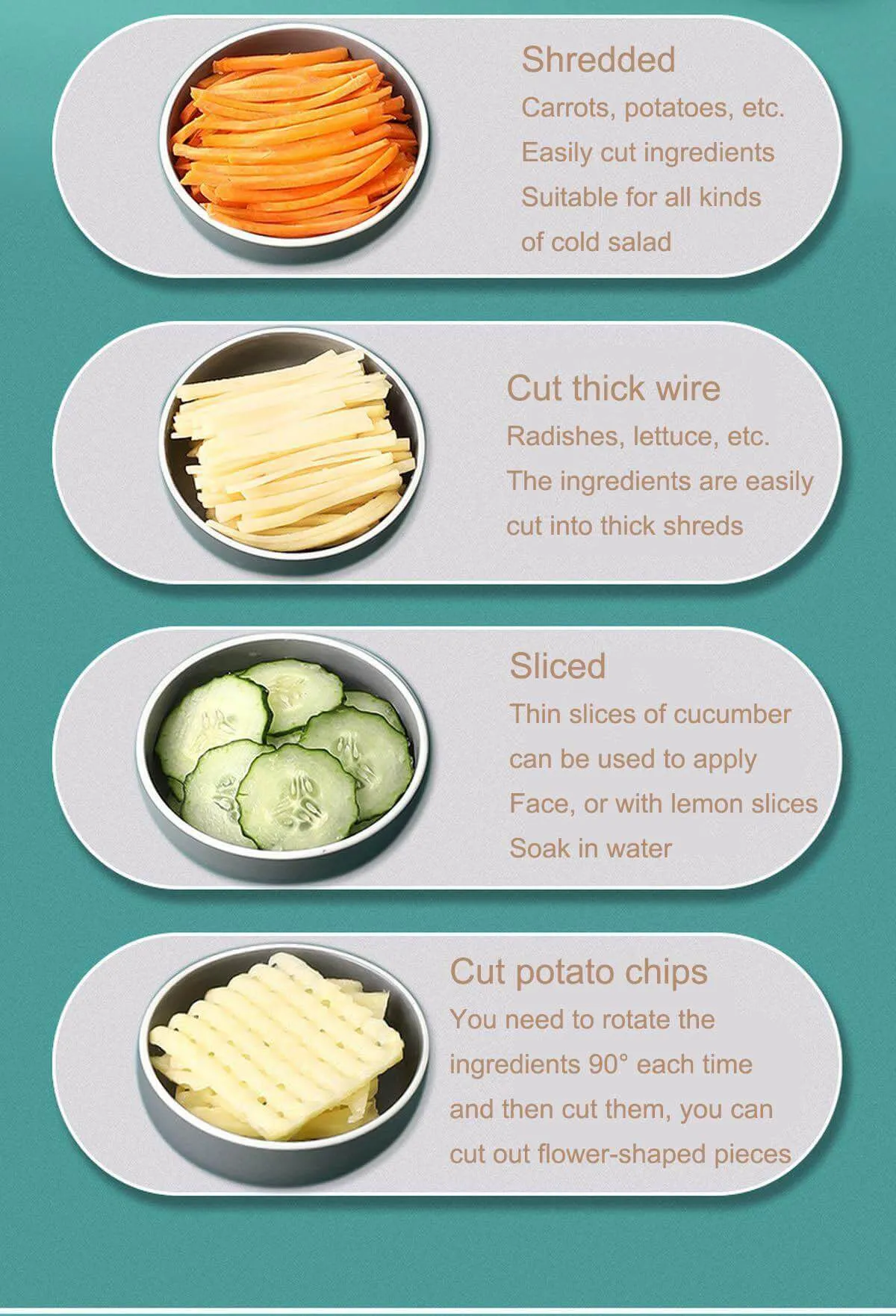 Multifunctional Pastel Vegetable Cutter