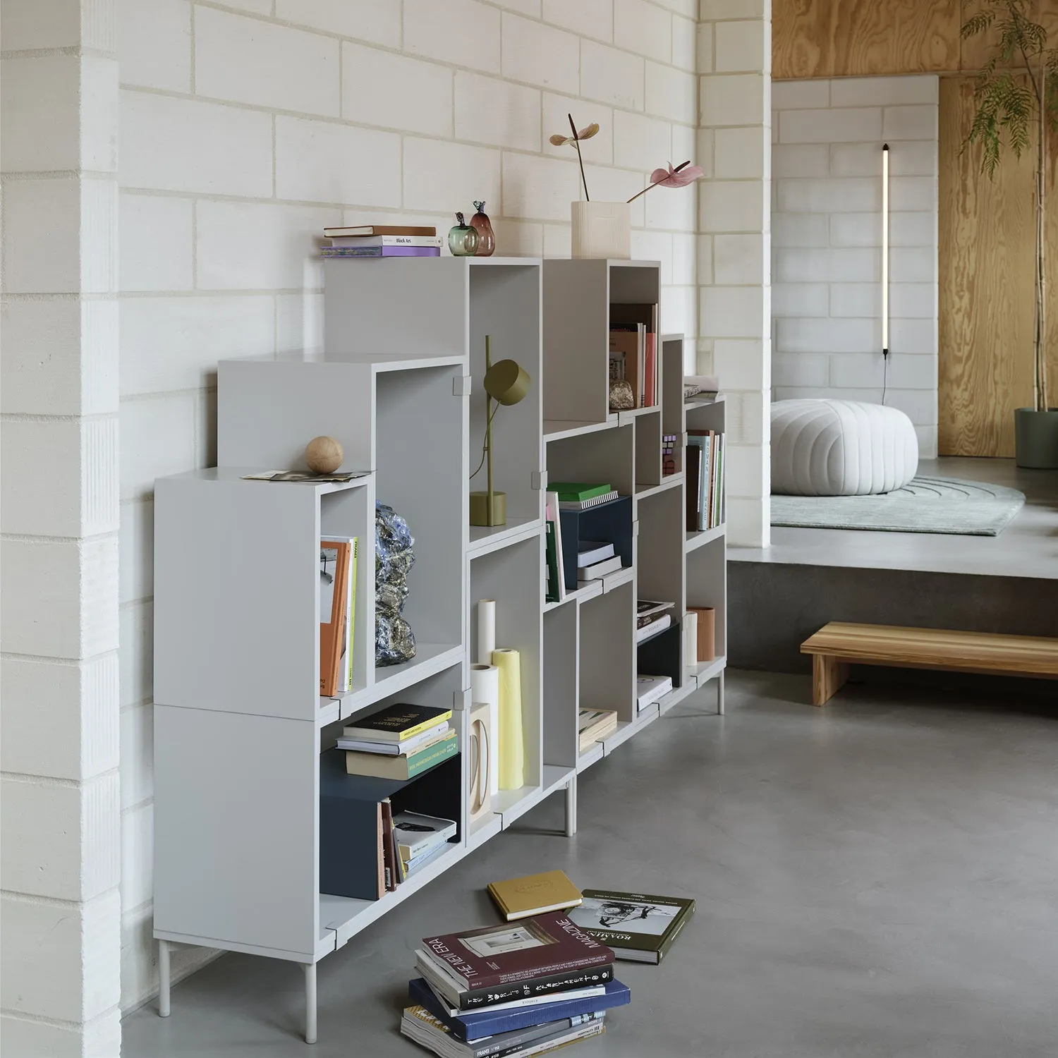 muuto | stacked storage system | open module | medium grey