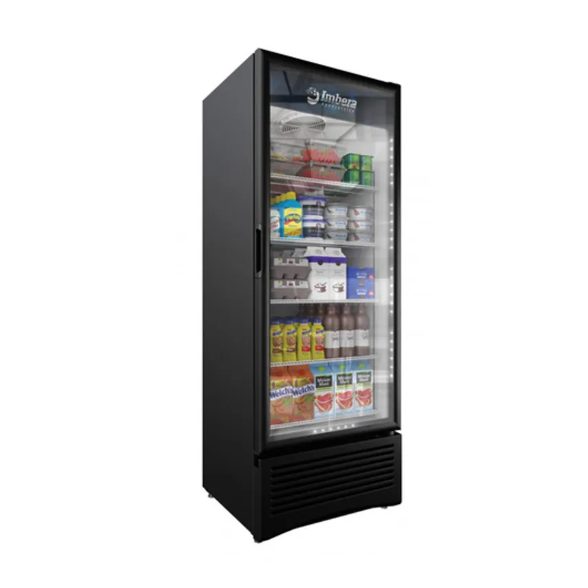 Nella Elite Series 29.5" Merchandising Refrigerator with 1 Glass Door, Black Exterior
