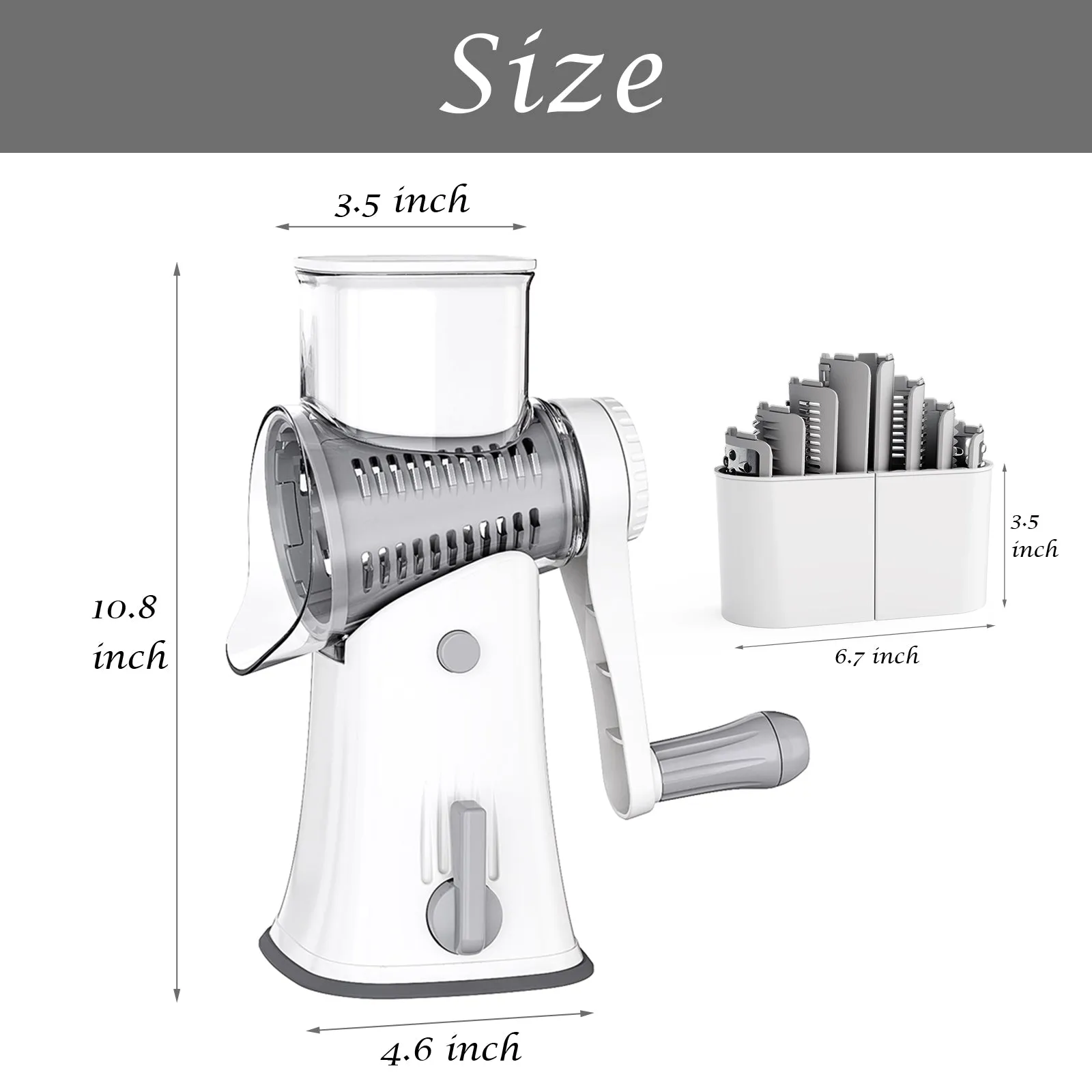 Ourokhome Rotary Cheese Grater Shredder 5 in 1