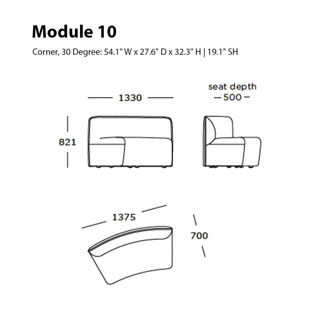 Panorama Dine Sofa (Modules 6-11)