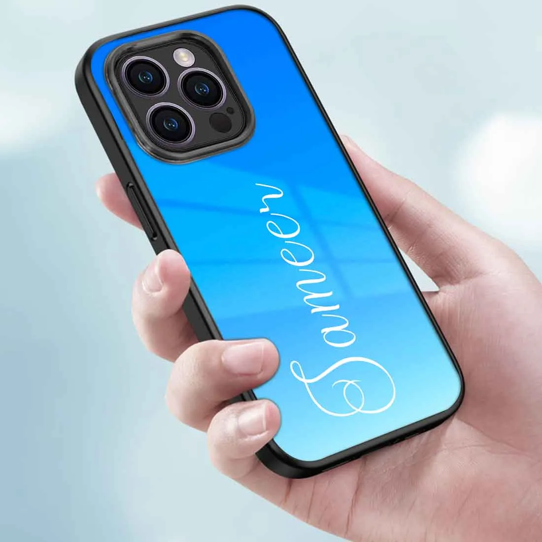 Personalized iPhone 14 Pro Cover Phone Case With Name - Blue Sea