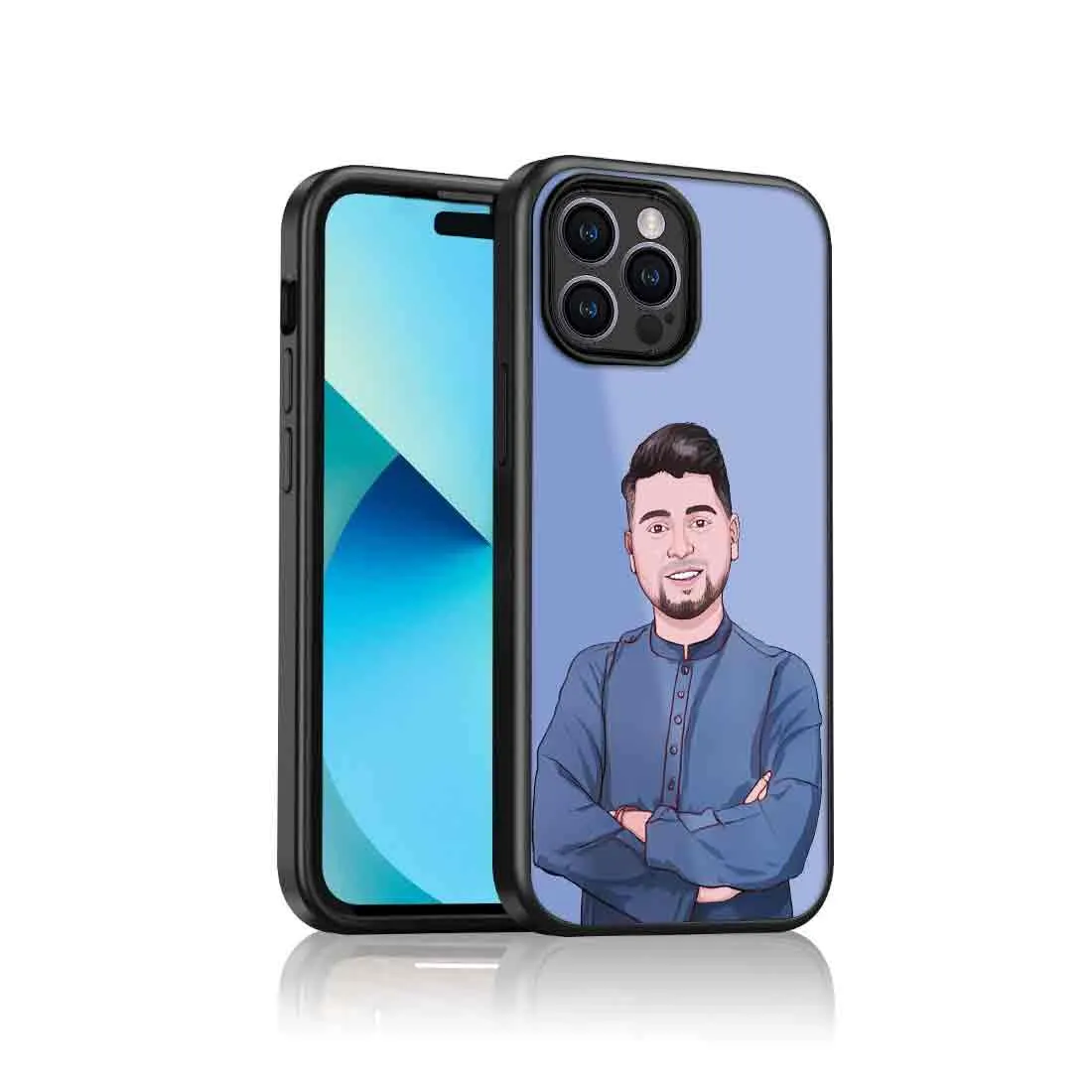 Personalized Mobile Cover iPhone 14 Pro Case With Image- Cartoonify From Photo