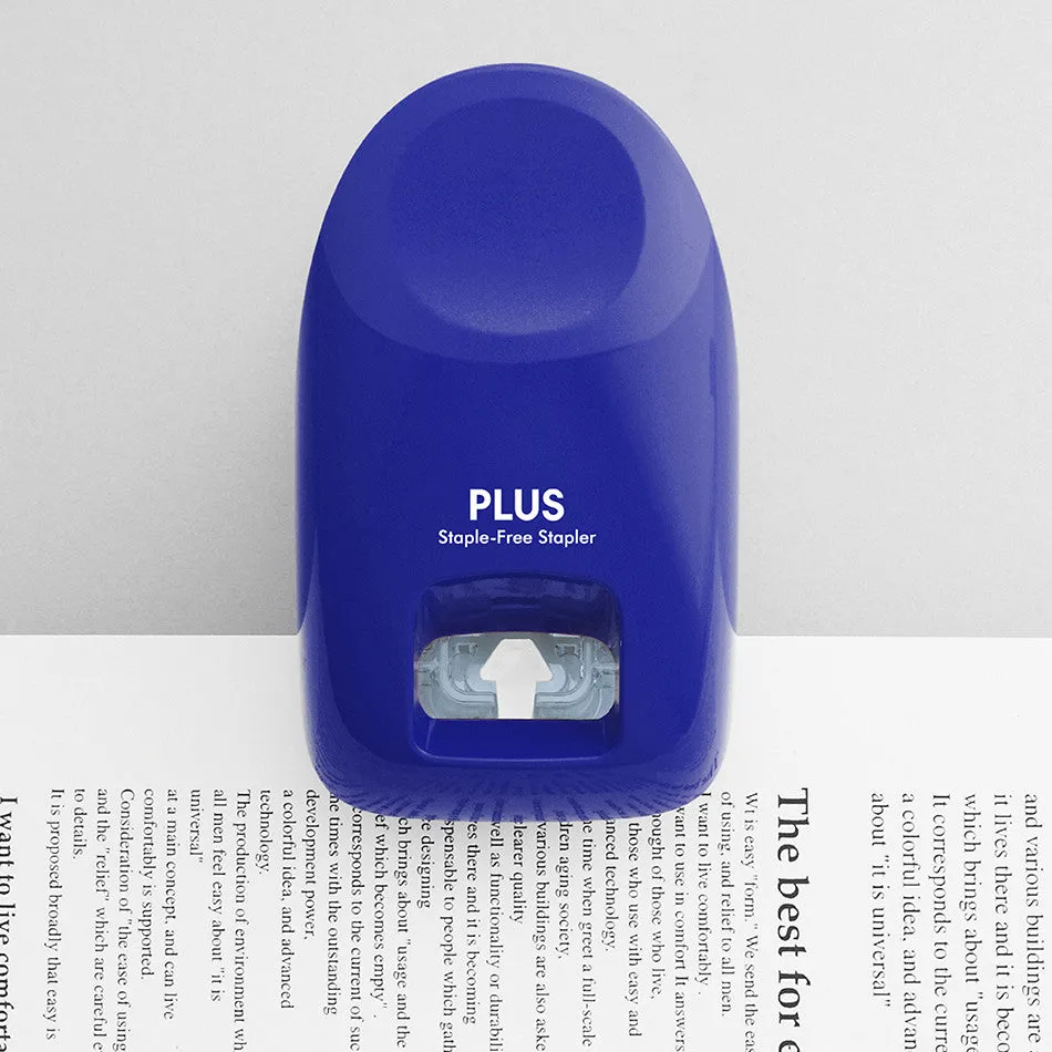 PLUS Staple-Free Desk Stapler Blue