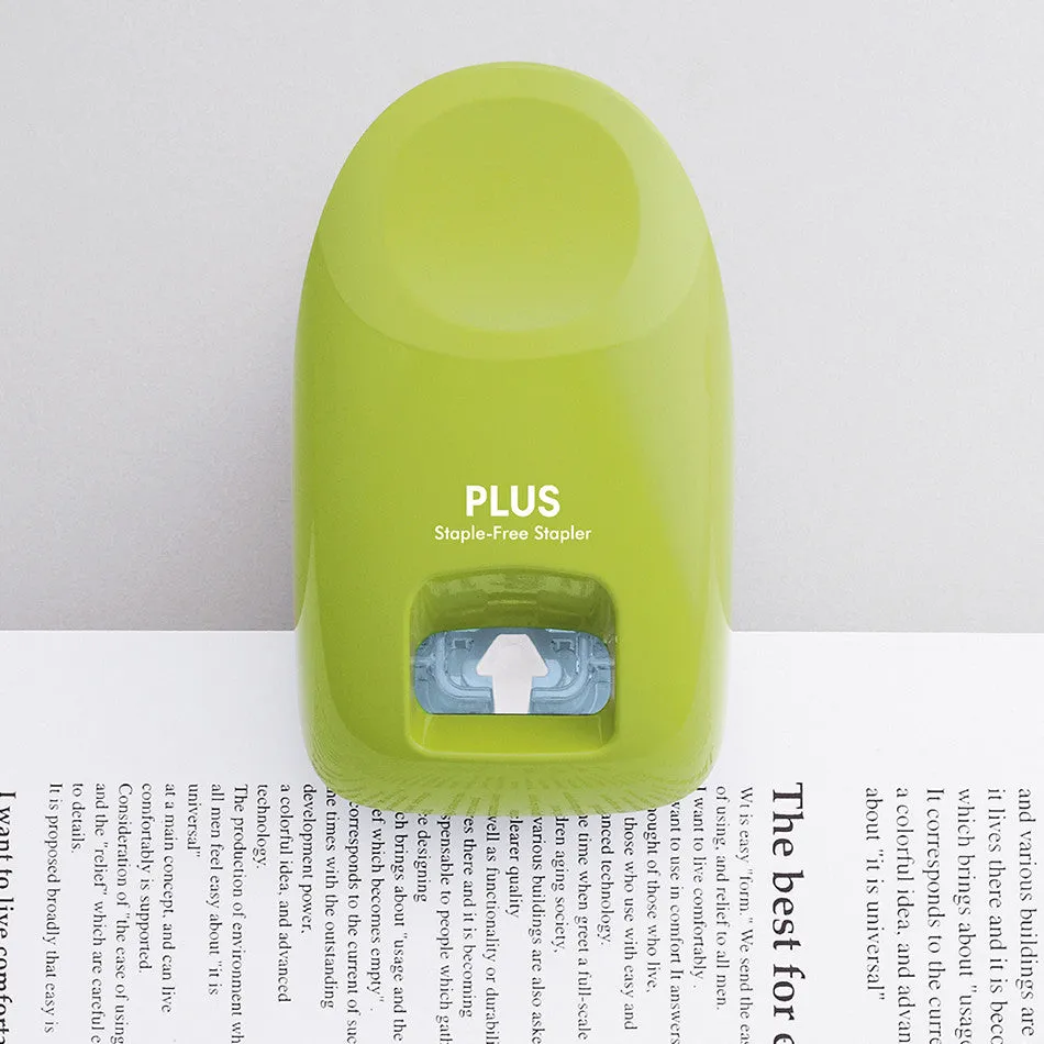 PLUS Staple-Free Desk Stapler Green