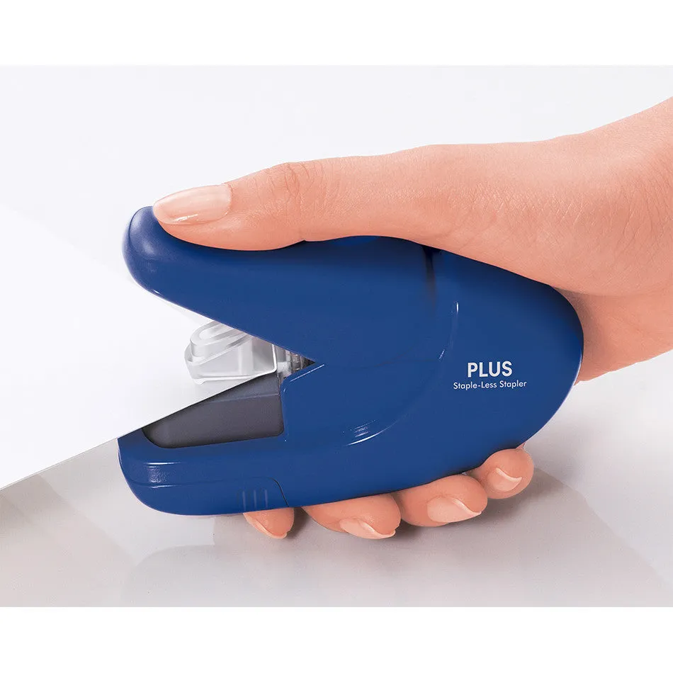 PLUS Staple-Free Hand Stapler Blue
