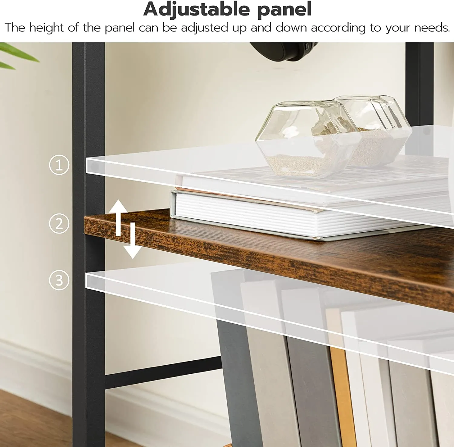 Printer Stand, 3-Tier Printer Cart with Storage, Printer Table on Wheels