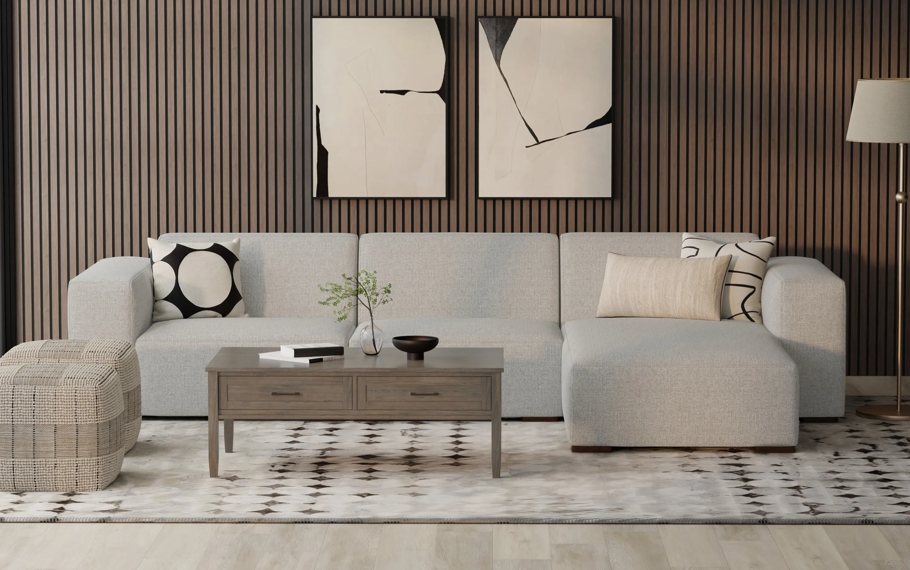 Rex Right Chaise Module in Performance Fabric