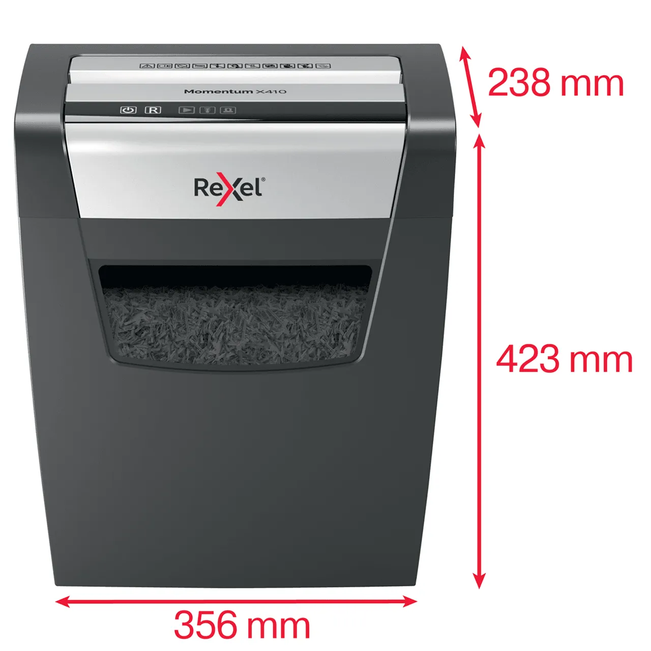 Rexel Momentum X410 Manual Feed Cross Cut Shredder