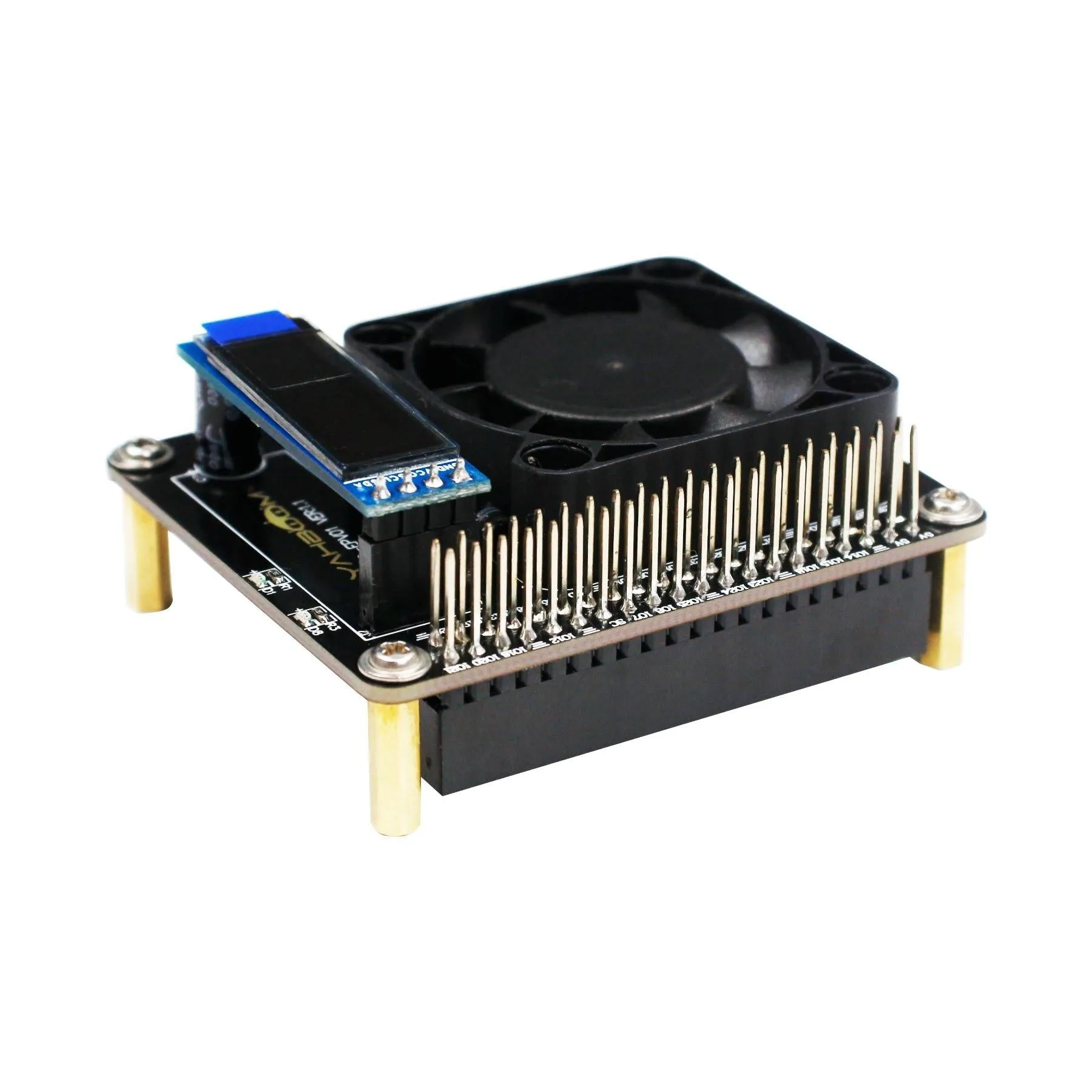 RGB Cooling HAT with Adjustable Fan and OLED for Raspberry Pi/RDK series