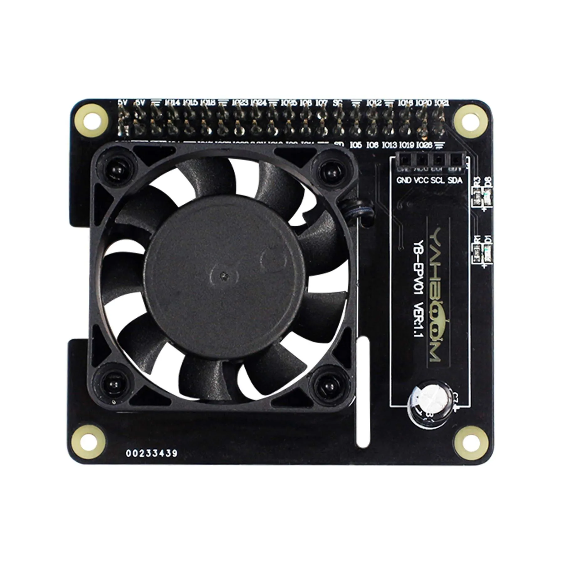 RGB Cooling HAT with Adjustable Fan and OLED for Raspberry Pi/RDK series