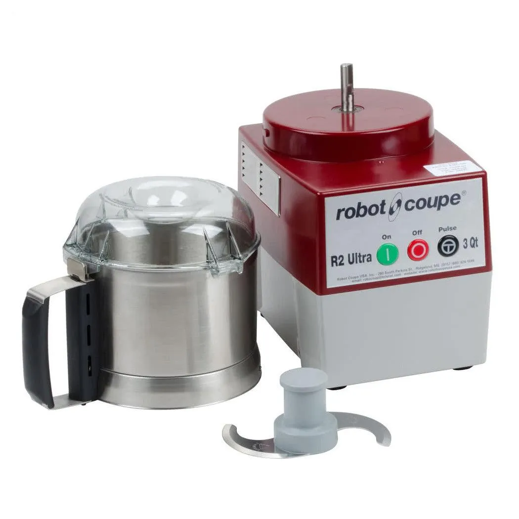 Robot Coupe R2N Ultra 3 Qt. Stainless Steel Bowl Single Speed Combination Processor - 1 Hp / 120V