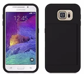 Samsung Galaxy S6 Hybrid Armor w/ Card Slot Case for Galaxy S6 - Black