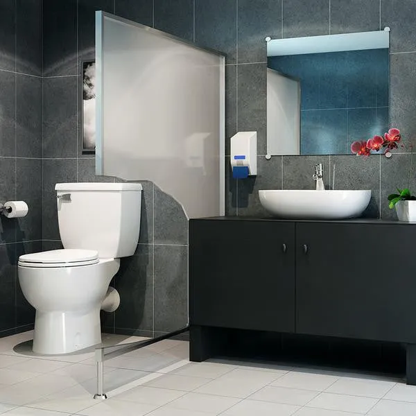 Saniflo SaniBEST Pro Macerating Upflush Toilet with Alarm & Descaler