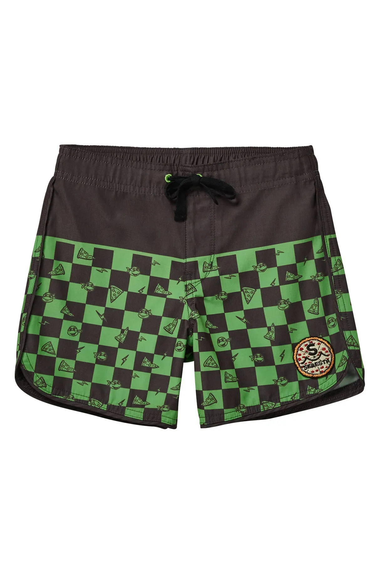 Seaesta Surf x Teenage Mutant Ninja Turtles® Mutant Checker Boardshorts / Turtle Green