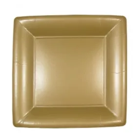 Solid Gold 7" Square Dinner Paper Plates (Case Qty: 576)