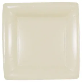 Solid Ivory 10" Square Dinner Paper Plates (Case Qty: 576)