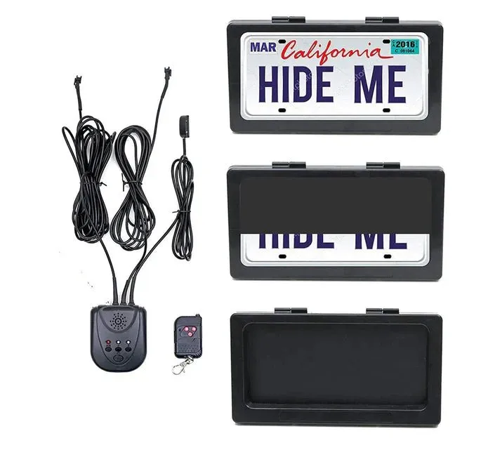 Stealth License Plate Curtain Double Plate Kit (Front & Back USA/Canada)