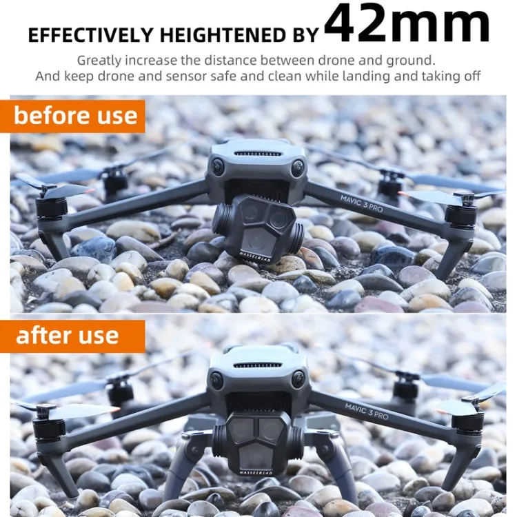Sunnylife M3P-LG582 For DJI Mavic 3 Pro Folding Increases Tripod Protection Support Spider Landing Rack(Grey)