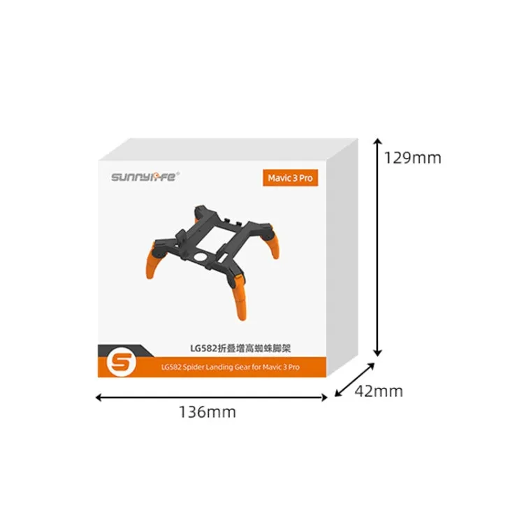 Sunnylife M3P-LG582 For DJI Mavic 3 Pro Folding Increases Tripod Protection Support Spider Landing Rack(Grey)