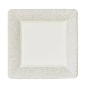 Texture Ivory 7" Square Dinner Paper Plates (Case Qty: 576)