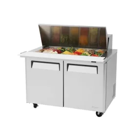 Turbo Air M3 Series 48" Mega Top Sandwich / Salad 18 Pan Refrigerated Prep Table, 2 Solid Doors