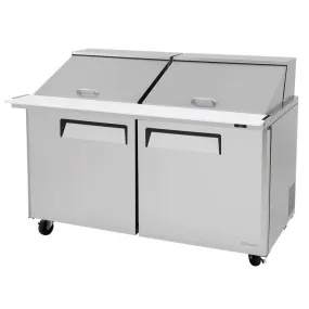 Turbo Air M3 Series 60" Mega Top Sandwich / Salad 24 Pan Refrigerated Prep Table, 2 Solid Doors