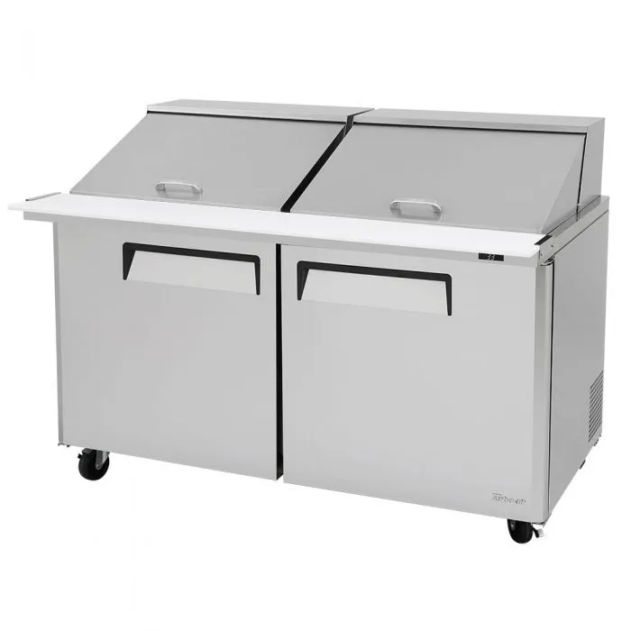 Turbo Air M3 Series 60" Mega Top Sandwich / Salad 24 Pan Refrigerated Prep Table, 2 Solid Doors