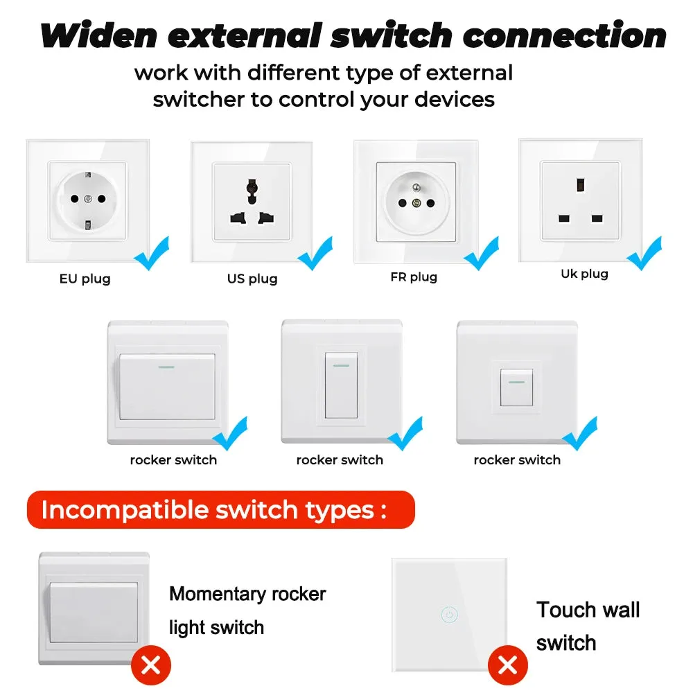 Tuya 16A ZigBee WiFi Smart Switch Module with Power Monitor 2 Way Control Breaker Works with Alexa Google Home Smart Life APP