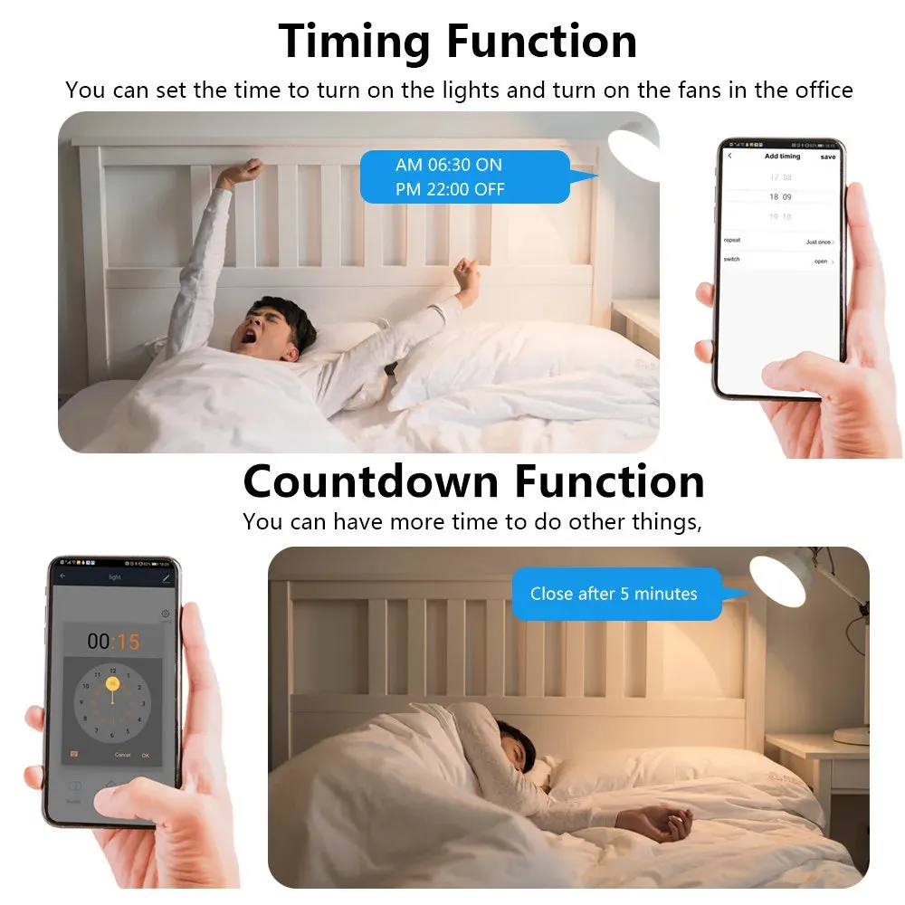 Tuya 16A ZigBee WiFi Smart Switch Module with Power Monitor 2 Way Control Breaker Works with Alexa Google Home Smart Life APP