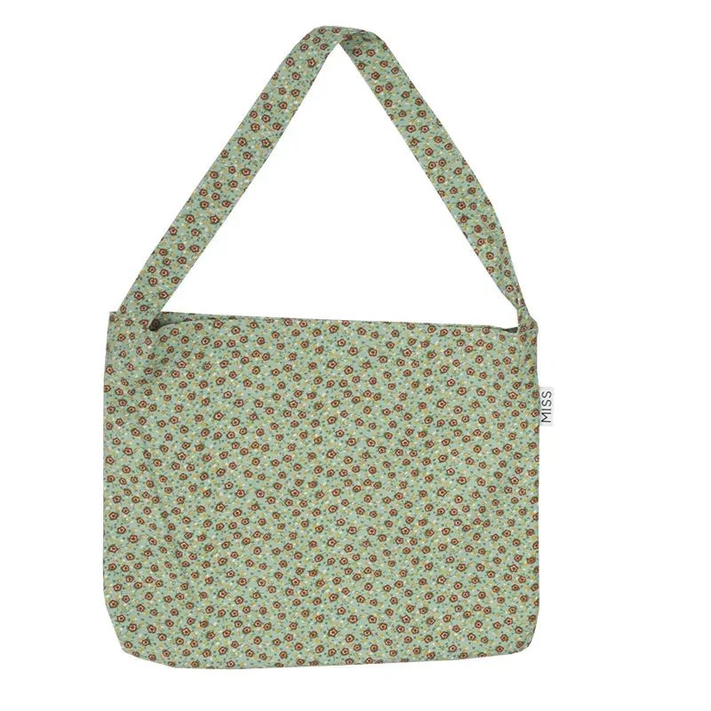 UAKISS  -  1 Piece Chic Elegant Shoulder Bag for Women Retro Aesthetic Flower Crossbody Bag Floral High Capacity Outdoor Corduroy Tote Bag