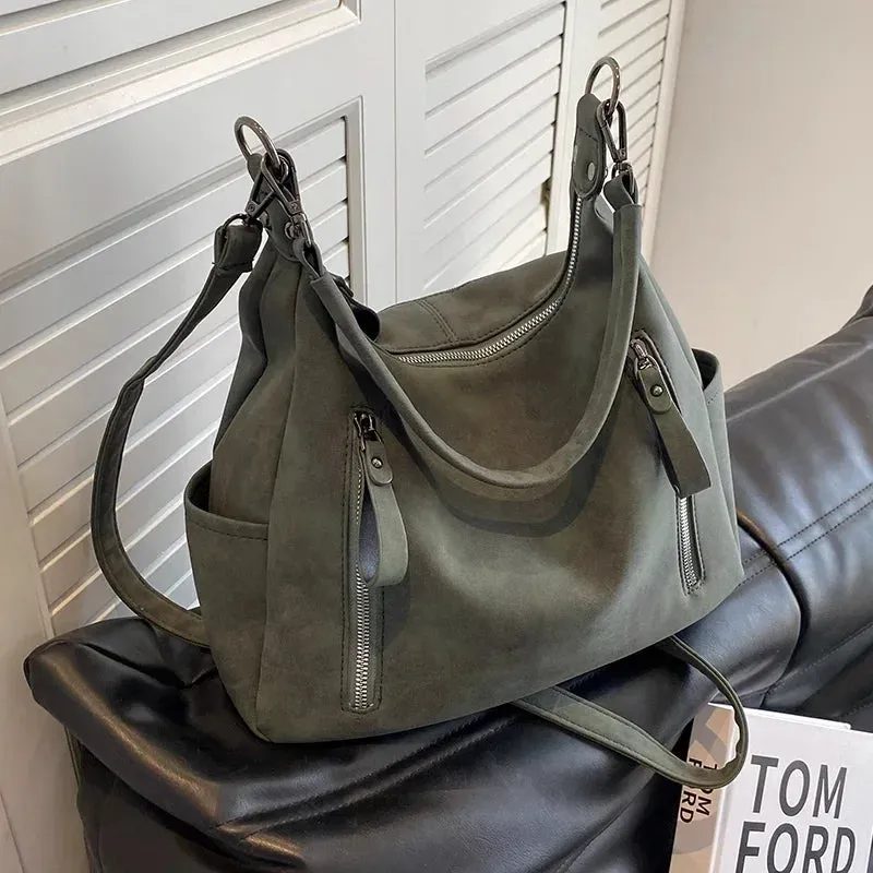 UAKISS  -  2024 High-capacity All Match Y2k Aesthetic Tote Bags Elegant Luxury Design Frosted Shoulder Crossbody Bag Casual  Handbag Women