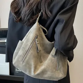 UAKISS  -  2024 High-capacity All Match Y2k Aesthetic Tote Bags Elegant Luxury Design Frosted Shoulder Crossbody Bag Casual  Handbag Women