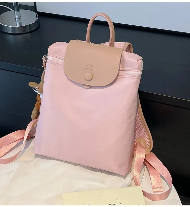 UAKISS  -   Simple Womens Backpack Fashion Designed Solid Colours High Capacity Backpacks for Ladies Casual Versatile Female Bag