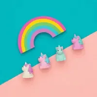 unicorn strawberry scented erasers