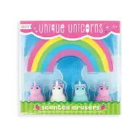 unicorn strawberry scented erasers